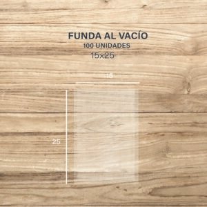 FUNDA AL VACIO 15 X 25 CM X 100 UNIDADES