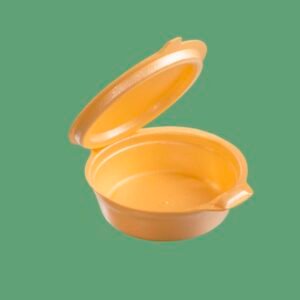 VIANDA REDONDA AMARILLA PLASTLIT X 25 UNDS.