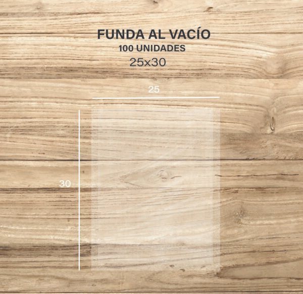 FUNDA AL VACIO 25 X 30 CM X 100 UNIDADES