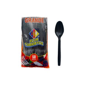 CUCHARA GRANDE NEGRA ECUACUBIERTOS x 50 UNDS