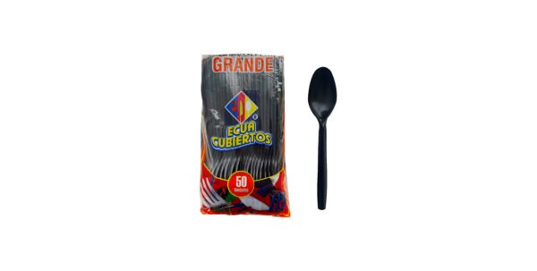 CUCHARA GRANDE NEGRA ECUACUBIERTOS x 50 UNDS