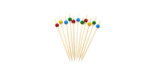 PALILLOS DECORATIVOS BOLAS X 25 UNDS