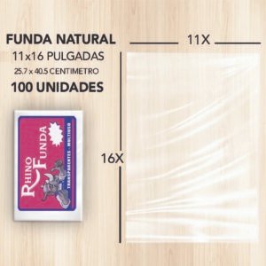 FUNDA NATURAL 11 X 16 DE 100 UNDS