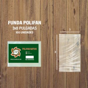 FUNDA POLIFAN 3 X 8 DE 100 UNDS