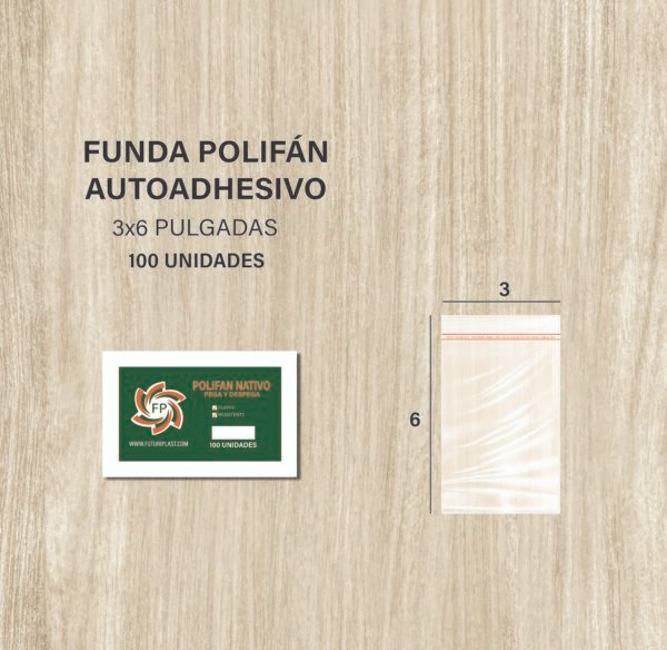 FUNDA POLIFAN PEGA Y DESPEGA 3X6 DE 100 UNDS