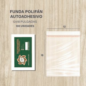 FUNDA POLIFAN PEGA Y DESPEGA 12X18 DE 100 UNDS