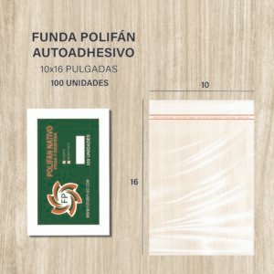FUNDA POLIFAN PEGA Y DESPEGA 10X16 DE 100 UNDS
