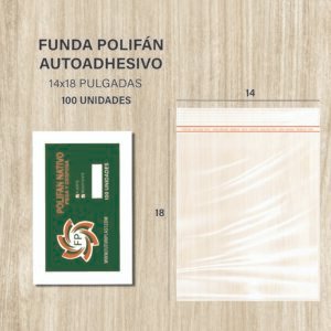 FUNDA POLIFAN PEGA Y DESPEGA 14X18 DE 100 UNDS