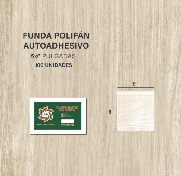FUNDA POLIFAN PEGA Y DESPEGA 5X6 DE 100 UNDS