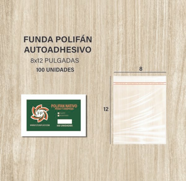 FUNDA POLIFAN PEGA Y DESPEGA 8X12 DE 100 UNDS