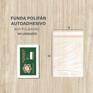 FUNDA POLIFAN PEGA Y DESPEGA 9X15 DE 100 UNDS