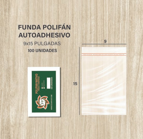 FUNDA POLIFAN PEGA Y DESPEGA 9X15 DE 100 UNDS