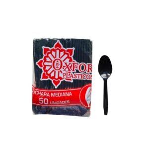 CUCHARA MEDIANA NEGRA OXFORD X 50 UNDS.